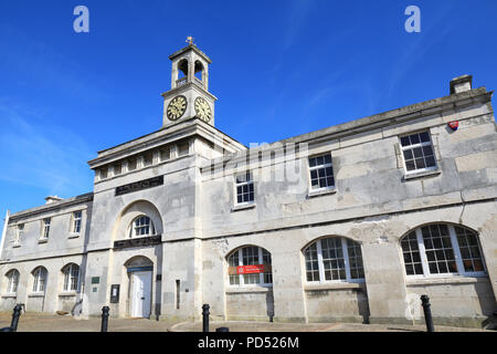 Das Maritime Museum in der Uhrturm am Kai von Ramsgate Royal Hafen, auf der Isle of Thanet, in Kent, Großbritannien Stockfoto