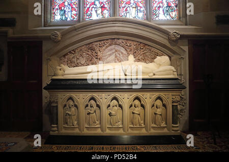 Grab des britischen Architekten Augustus Pugin in seiner historischen St. Augustine Church in Ramsgate, auf der Isle of Thanet, in Kent, Großbritannien Stockfoto