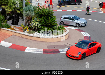 Circuit de Monaco und dem Eingang des Fairmont Haarnadel Straßenkurs von Monte Carlo Stockfoto