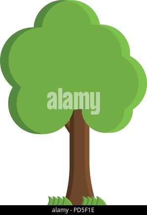 Flache Baum Symbol auf weißem Hintergrund Stock Vektor