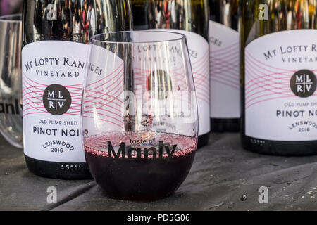Manly Essen, Wein und und Nachhaltigkeit Festival (Geschmack von Manly), Northern Beaches, Sydney, NSW, Australien Stockfoto