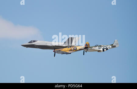 USAF Erbe Flug Air Show 2018 RIAT Fairford, Gloucestershire, Vereinigtes Königreich Stockfoto