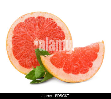 Grapefruit isoliert auf weißem Hintergrund Stockfoto