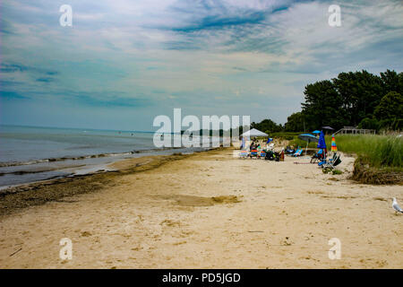 Ipperwash Strand: am Ufer des Lake Huron gelegen, dieser Punkt ist ein toller Ort zum Angeln und Bootfahren oder einfach nur entspannen auf dem Sand.. Stockfoto