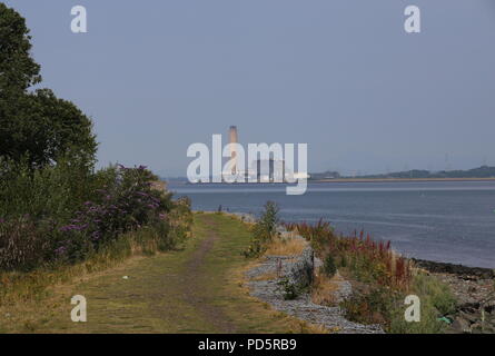 John Muir und Longannet power station Schottland Juli 2018 Stockfoto