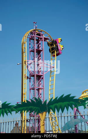 Southend-on-Sea, Essex. Adventure Land fahren. Stockfoto