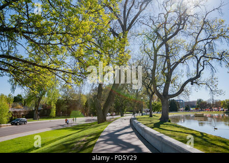 Schöne Landschaft im City Park in Denver, Colorado Stockfoto