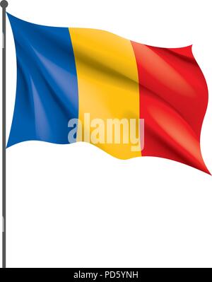 Tschad Fahne, Vektor, Abbildung Stock Vektor