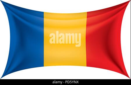 Tschad Fahne, Vektor, Abbildung Stock Vektor