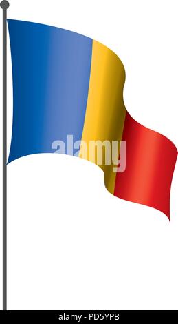 Tschad Fahne, Vektor, Abbildung Stock Vektor