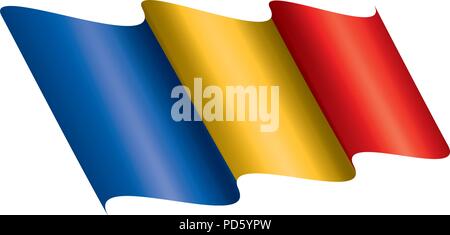 Tschad Fahne, Vektor, Abbildung Stock Vektor