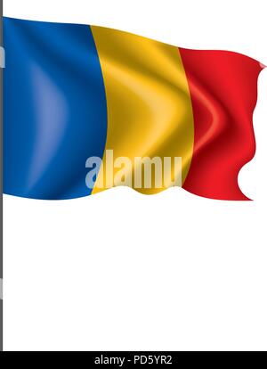 Tschad Fahne, Vektor, Abbildung Stock Vektor