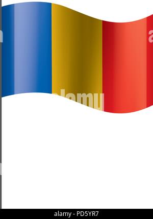 Tschad Fahne, Vektor, Abbildung Stock Vektor