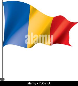 Tschad Fahne, Vektor, Abbildung Stock Vektor