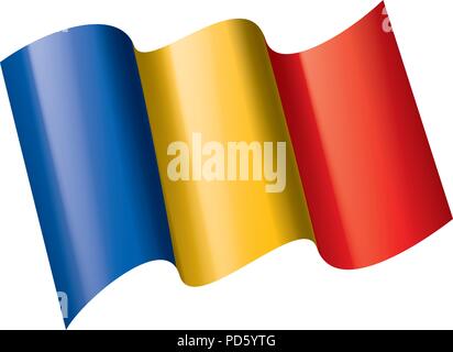 Tschad Fahne, Vektor, Abbildung Stock Vektor