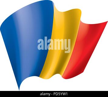 Tschad Fahne, Vektor, Abbildung Stock Vektor