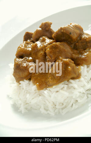 Afro-karibischen Ziege Curry mit Reis Stockfoto