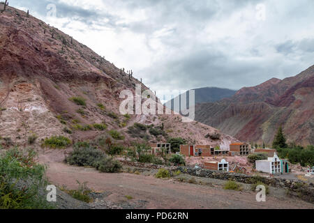 Friedhof von purmamarca - Purmamarca, Jujuy, Argentinien Stockfoto