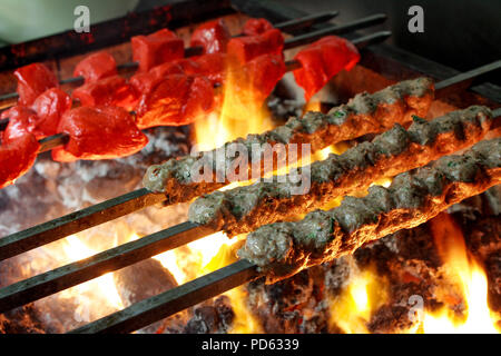 Shish Tikka kofta Köfte Kebabs Stockfoto