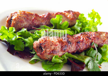 Shish kofta Köfte tikka Kebabs Stockfoto