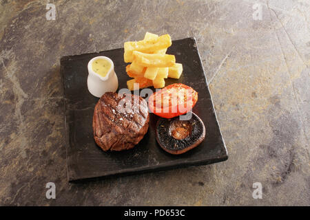 Vergoldete Filet Steak essen Stockfoto