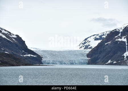 Gletscher, Prinz Christian Sound, Grönland. Juli, 2018 Stockfoto