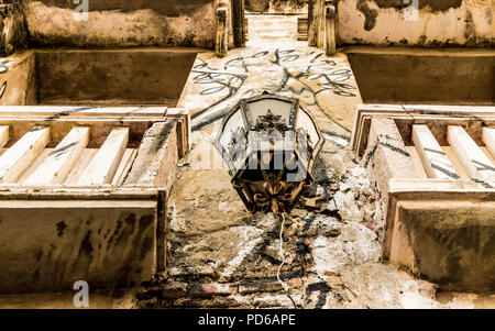 Eine typische Ansicht in der Altstadt in Getsemani Cartagena Kolumbien Stockfoto