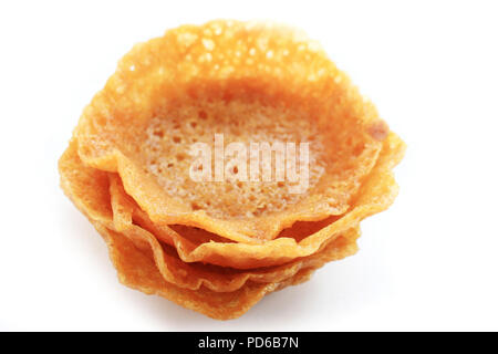 Brandy snap Körbe Stockfoto