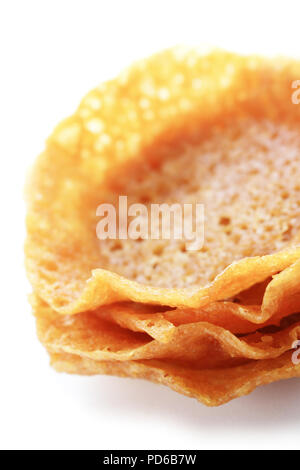 Brandy snap Körbe Stockfoto