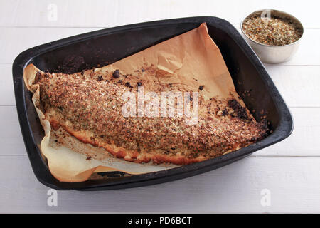 Frische Salz gebackenen Fisch Stockfoto