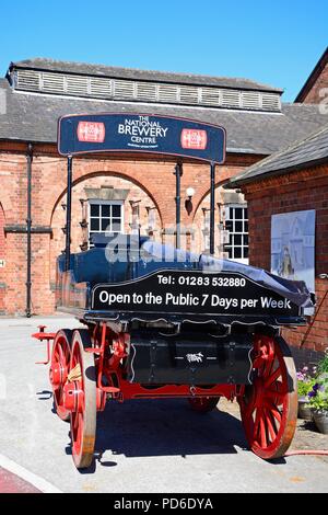 Die nationalen Brauerei Center anmelden auf einem Warenkorb, Burton upon Trent, Staffordshire, England, UK, Westeuropa. Stockfoto