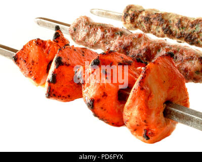 Indische gegrillte Fleischspieße Stockfoto