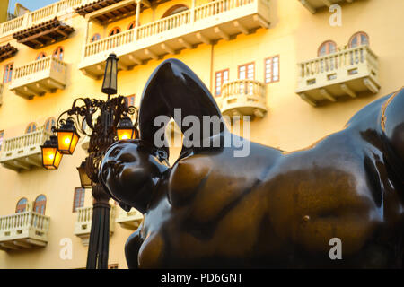 Cartagena, Kolumbien, 27. Juli 2017, schöne Skulptur von Fernando Botero in den Straßen von Cartagena Kolumbien Stockfoto