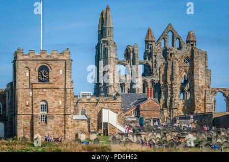 Whitby. North Yorkshire. Abtei. Stockfoto