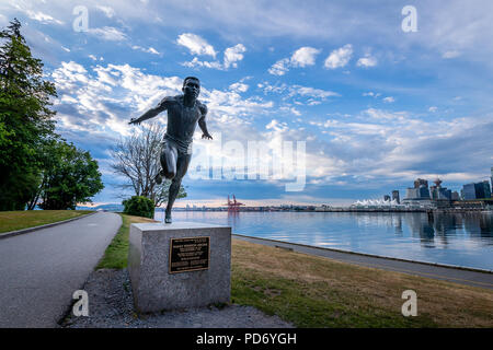 Morgen Spaziergang entlang der Stanley Park Seawall Pfad Stockfoto