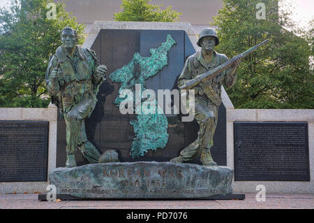 Die Tennessee Koreakrieg Denkmal im War Memorial Plaza, Capitolgelände, Nashville, Tennessee, USA Stockfoto