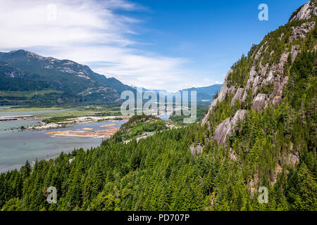 Luftaufnahme von Squamish Stockfoto