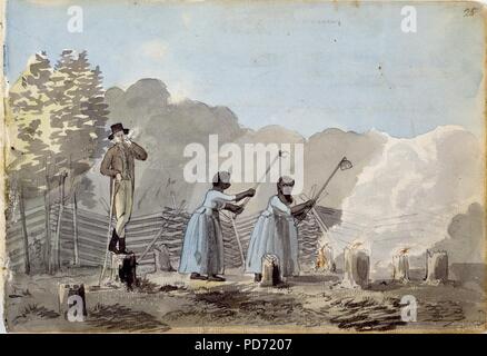 Ein Aufseher, der seine Pflicht 1798 - Benjamin Henry Latrobe. Stockfoto