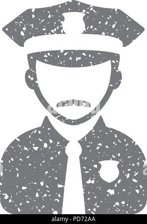 Grunge Symbol - Polizei avatar Stock Vektor