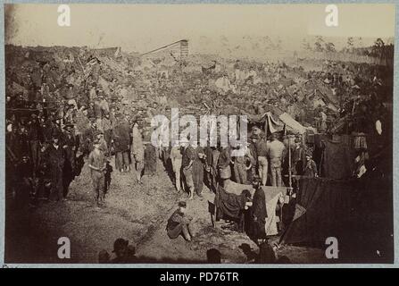 Andersonville Gefängnis, Ga, 17. August 1864. Die Ausstellung Rationen, Ansicht vom Main Gate Stockfoto