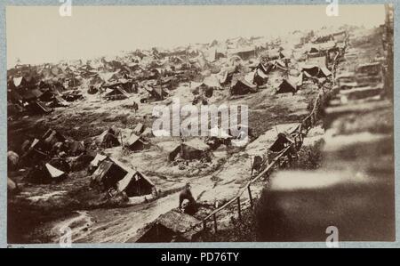 Andersonville Gefängnis, Ga, 17. August 1864. Blickrichtung Südwest der Einfriedung, die Dead-line Stockfoto