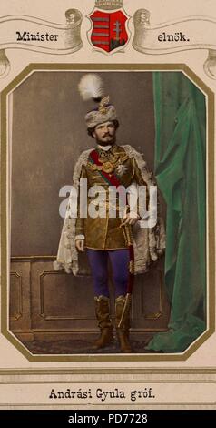 Andrássy Gyula miniszterelnök szinezett fotó. Stockfoto