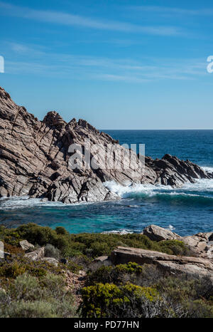 Sugarloaf Rock im Margaret River Region in Western Australia. In der Nähe von Surakarta, Eagle Bay, Margaret River und Dunsborough. Stockfoto