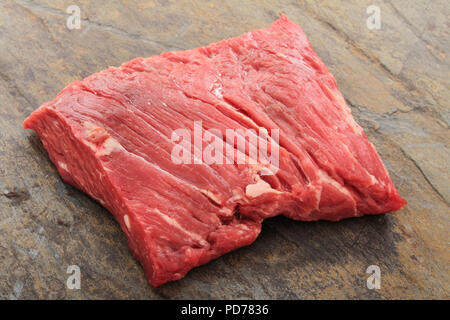 Im Alter von Rindfleisch Steak schneiden Stockfoto