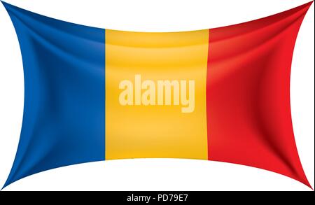 Tschad Fahne, Vektor, Abbildung Stock Vektor