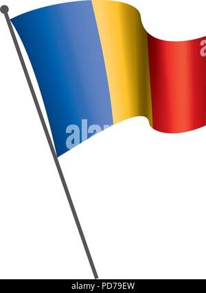 Tschad Fahne, Vektor, Abbildung Stock Vektor