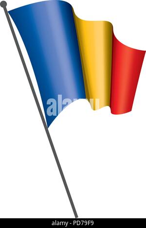 Tschad Fahne, Vektor, Abbildung Stock Vektor