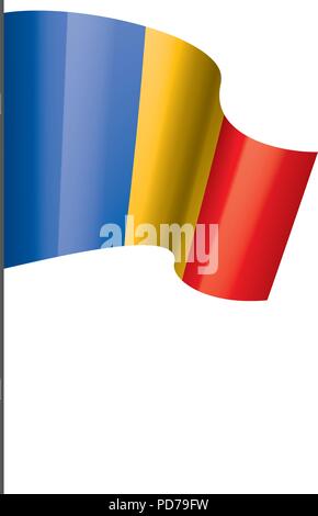 Tschad Fahne, Vektor, Abbildung Stock Vektor