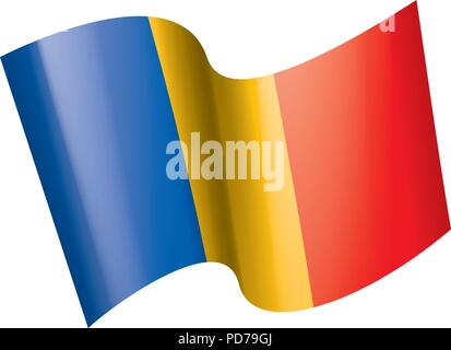 Tschad Fahne, Vektor, Abbildung Stock Vektor