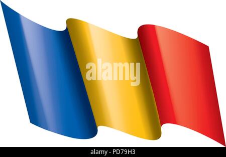 Tschad Fahne, Vektor, Abbildung Stock Vektor